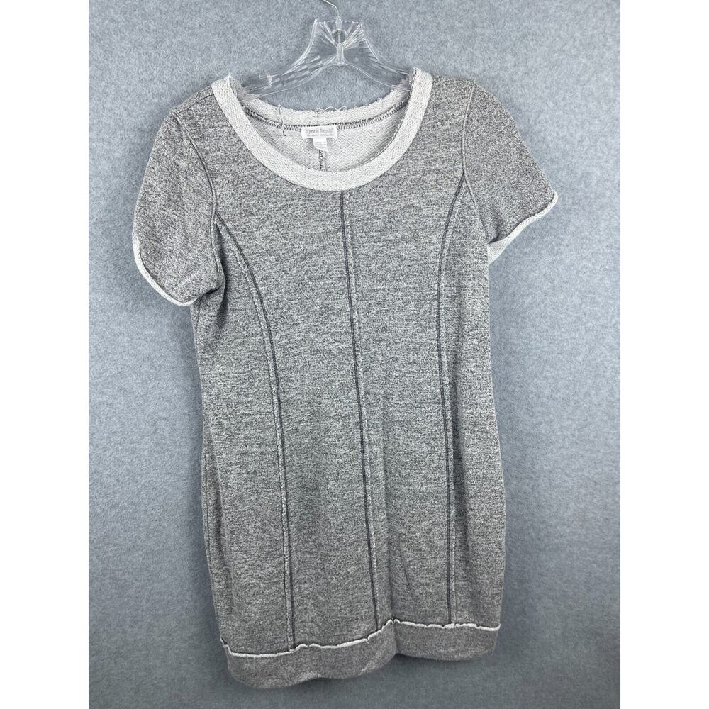 A Pea In The Pod Sweater Maternity Womens M Short Sleeve Gray Stretch Workwear